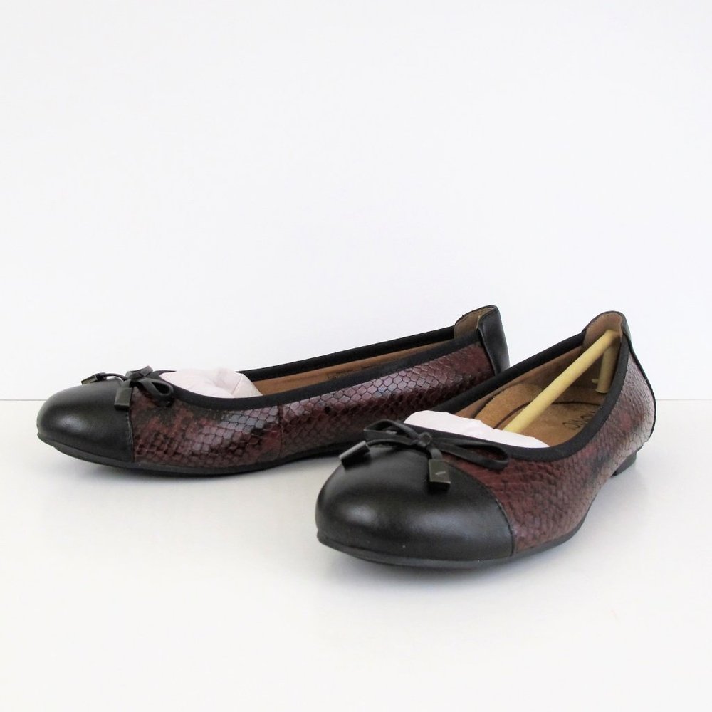 Vionic Women's Size 7 Minna Ballet Flats Red and Black